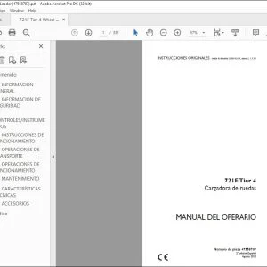Case 721F Tier 4 Cargadora de ruedas Manual del Operario 47558707 - PDF DOWNLOAD