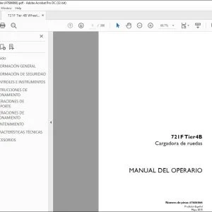 Case 721F Tier4B Cargadora de ruedas Manual del Operario 47686866 - PDF DOWNLOAD
