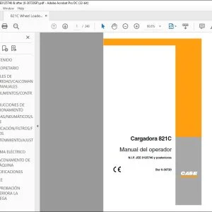 Case 821C Cargadora Manual del Operador 6-30720 - PDF DOWNLOAD
