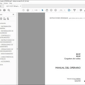 Case 821F 921F Cargadora de ruedas Manual del Operario 47687693 - PDF DOWNLOAD