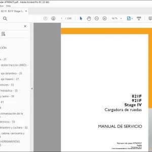 Case 821F 921F Stage IV Cargadora de ruedas Manual de ruedas 47969427 - PDF DOWNLOAD