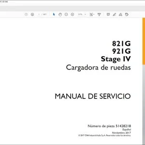 Case 821G 921G Stage IV Cargadora de Ruedas Manual de Servicio 51428218 - PDF DOWNLOAD