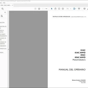 Case 836C 836C AWD 856C 856C AWD Motoniveladora Manual Del Operario 47654855 - PDF DOWNLOAD