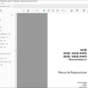 Case 845B 865B 865B AWD 885B 885B AWD Motoniveladoras Manual de Reparaciones 71114391 PDF Instant Download
