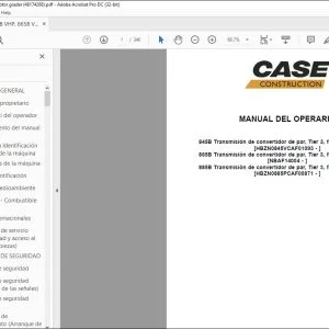 Case 845B 865B 885B Motoniveladora Manual del Operario 48174288 - PDF DOWNLOAD