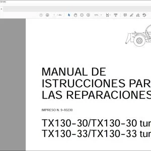 Case TX130-30 TX130-30 turbo TX130-33 TX130-33 turbo Manual de Istrucciones Para Las Resparaciones 9-93230 - PDF DOWNLOAD