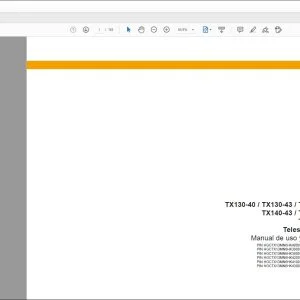 Case TX130-40 TX130-43 TX130-45 Turbo TX140-43 TX140-45 Turbo TX170-45 Turbo Telescopic Handlers Manual de uso y mantenimiento 6-87041 - PDF DOWNLOAD