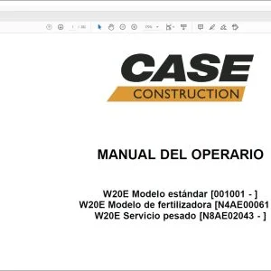 Case W20E Cargadora Manual del Operario 47926236 - PDF DOWNLOAD