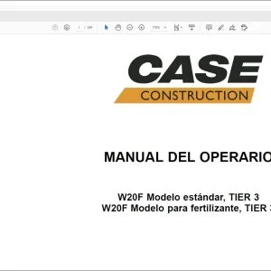 Case W20F Cargadora Manual del Operario 47889409 - PDF DOWNLOAD