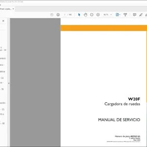 Case W20F Cargadora de ruedas Manual de Servicio 48096014A - PDF DOWNLOAD