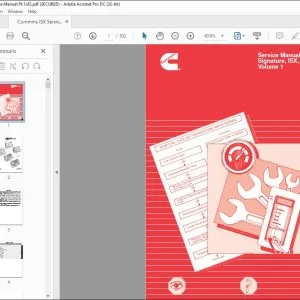 Cummins ISX and QSX15 Service Manual Volume 1 - PDF DOWNLOAD