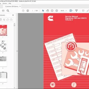 Cummins ISX and QSX15 Service Manual Volume 2 -  PDF DOWNLOAD