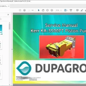 DUPAGRO KERR Pump KA-3500 Piston Type Service Manual - PDF DOWNLOAD