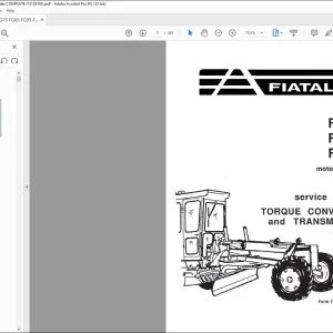 Fiatallis Cummins FG75 FG85 FG95 Motor Grader Service Manual 73151090 - PDF DOWNLOAD