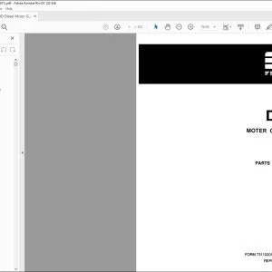 Fiatallis DD Motor Grader Parts Catalog Manual 73110201 - PDF DOWNLOAD