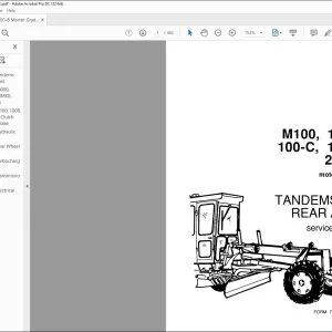 Fiatallis M100 100-B 100-C 150-C 200-C Tandems & Rear Axle Service Manual 70641623 - PDF DOWNLOAD