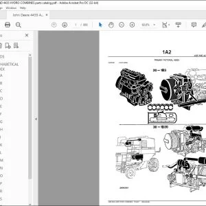 JOHN DEERE 4435 & 4435 HYDRO COMBINE PARTS CATALOG MANUAL - PDF DOWNLOAD