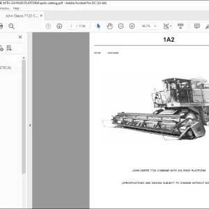 Parts Manual for John Deere 7720 Combine & 224 Platform PDF