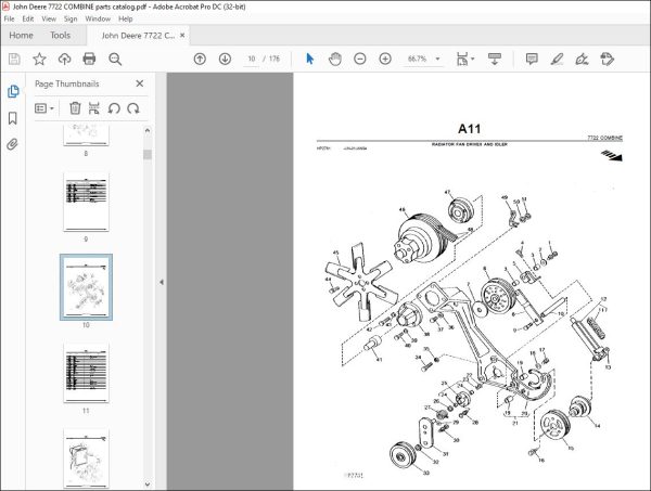 JOHN DEERE 7722 COMBINE PARTS CATALOG MANUAL - PDF DOWNLOAD ...