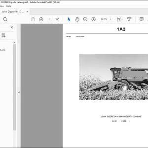 Parts Catalog for John Deere 9410 Maximizer Combine PDF Download