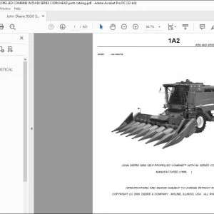 Parts List Manual for John Deere 9550 Combine & 90 Series Corn Head PDF