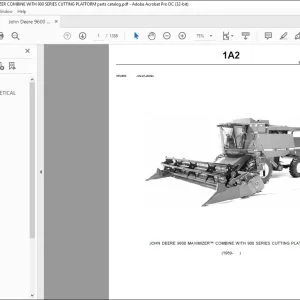 JOHN DEERE 9600 MAXIMIZER™ COMBINE WITH 900 SERIES CUTTING PLATFORM PARTS CATALOG MANUAL - PDF DOWNLOAD