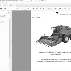 JOHN DEERE 9650 STS SELF-PROPELLED COMBINE™ WITH 90 SERIES CORN HEAD PARTS CATALOG MANUAL - PDF DOWNLOAD
