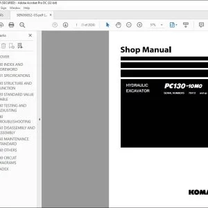 KOMATSU PC130-10M0 HYDRAULIC EXACAVATOR SHOP MANUAL SEN06852-05 - PDF DOWNLOAD