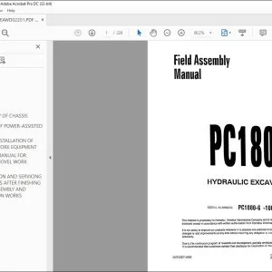 KOMATSU PC1800-6 HYDRAULIC EXCAVATOR FIELD ASSEMBLY MANUAL SEAW002201 - PDF DOWNLOAD
