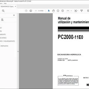 KOMATSU PC2000-11E0 EXCAVADORA HIDRÁULICA Manual de utilización y mantenimiento EESAM04 - PDF DOWNLOAD
