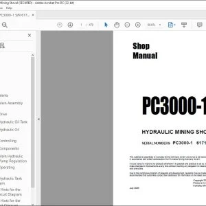 KOMATSU PC3000-1 EXCAVATOR HYDRAULIC MINING SHOVEL SHOP MANUAL SMPC30006171 - PDF DOWNLOAD
