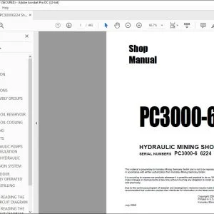 KOMATSU PC3000-6 EXCAVATOR HYDRAULIC MINING SHOVEL SHOP MANUAL 6224 - PDF DOWNLOAD