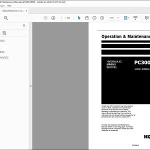 KOMATSU PC3000E-6 EXCAVATOR HYDRAULIC MINING SHOVEL OPERATION & MAINTENANCE MANUAL 06320 - PDF DOWNLOAD