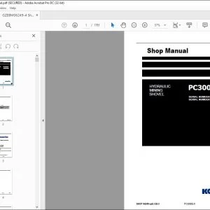 KOMATSU PC3000E-6 EXCAVATOR HYDRAULIC MINING SHOVEL SHOP MANUAL 06249-46225 - PDF DOWNLOAD