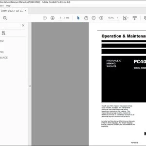 KOMATSU PC4000-6 EXCAVATOR HYDRAULIC MINING SHOVEL OPERATION & MAINTENANCE MANUAL 08257 - PDF DOWNLOAD