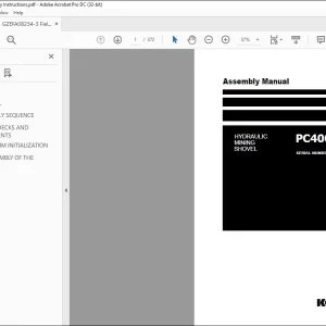 KOMATSU PC4000E-6 EXCAVATOR HYDRAULIC MINING SHOVEL ASSEMBLY MANUAL 08234 & up - PDF DOWNLOAD
