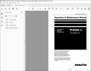 KOMATSU PC5500-11 HYDRAULIC MINING EXCAVATOR OPERATION & MAINTENANCE MANUAL 15185 - PDF DOWNLOAD