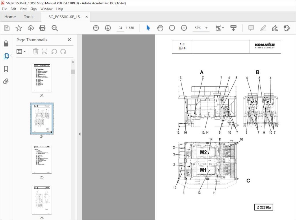 KOMATSU PC5500-6 ELETRIC DRIVE SERVICE MANUAL 15050 & up - PDF DOWNLOAD ...