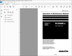 KOMATSU PC5500E-6 HYDRAULIC MINING SHOVEL OPERATION & MAINTENANCE MANUAL 15120 - PDF DOWNLOAD