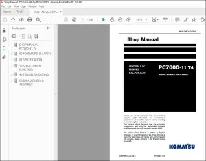 KOMATSU PC7000-11 T4 HYDRAULIC MINING EXCAVATOR SHOP MANUAL 35013 - PDF DOWNLOAD