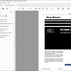 KOMATSU PC7000-11 T4 HYDRAULIC MINING EXCAVATOR SHOP MANUAL 35013 - PDF DOWNLOAD