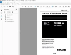 KOMATSU PC8000-11 HYDRAULIC MINING EXCAVATOR OPERATION & MAINTENANCE MANUAL 12117 - PDF DOWNLOAD