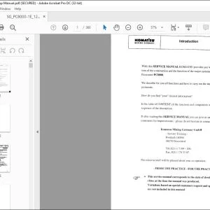 KOMATSU PC8000 HYDRAULIC EXCAVATOR SERVICE MANUAL 12035 - PDF DOWNLOAD