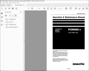 KOMATSU PC8000E-6 EXCAVATOR HYDRAULIC MINING SHOVEL OPERATION & MAINTENANCE MANUAL 12086 - PDF DOWNLOAD