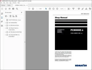 KOMATSU PC8000E-6 HYDRAULIC MINING SHOVEL SHOP MANUAL 12089-xE-GB-0 - PDF DOWNLOAD