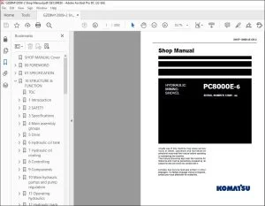 KOMATSU PC8000E-6 HYDRAULIC MINING SHOVEL SHOP MANUAL 12089-xE-GB-2 - PDF DOWNLOAD