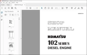 Komatsu 102 Series Diesel Engine Shop Manual SEBM030700 - PDF DOWNLOAD