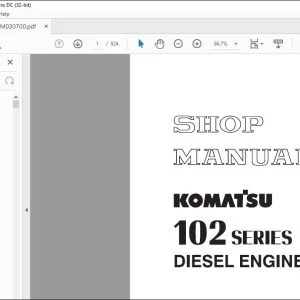Komatsu 102 Series Diesel Engine Shop Manual SEBM030700 - PDF DOWNLOAD
