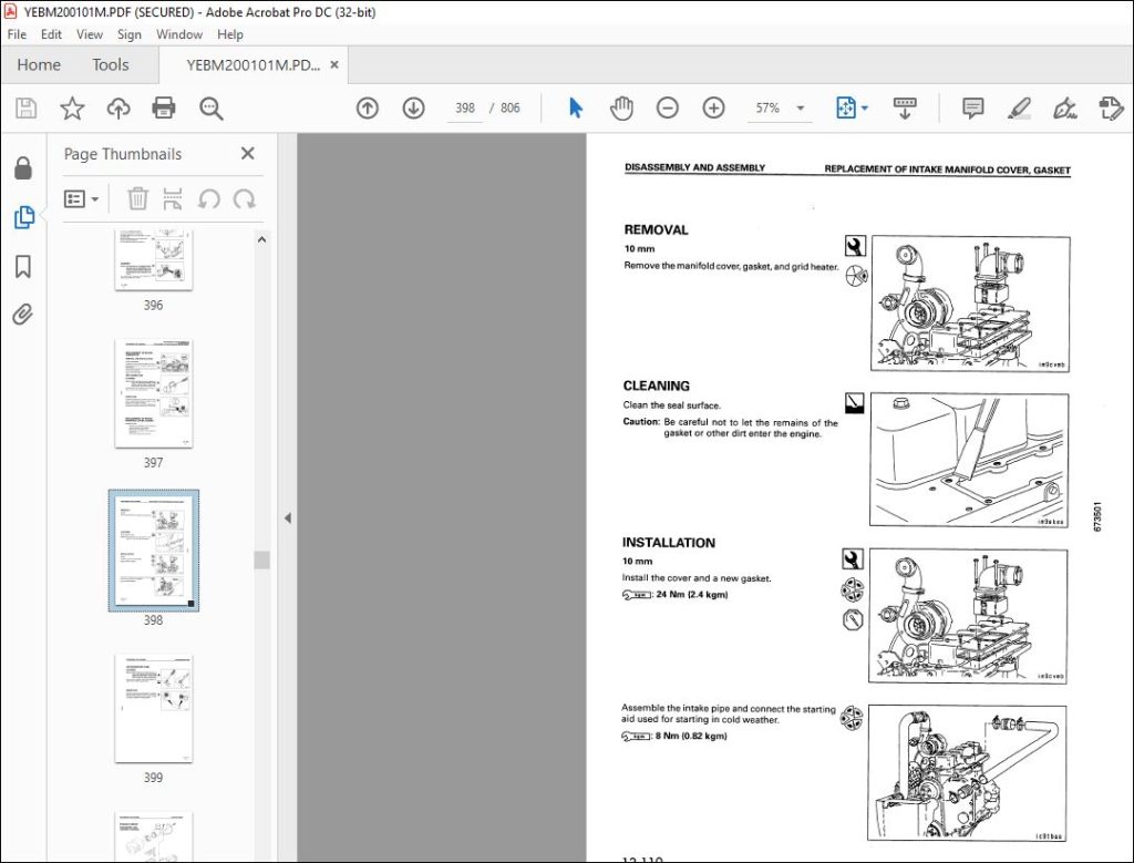 Komatsu 102 Series Diesel Engine shop Manual YEBM200101 - PDF DOWNLOAD ...