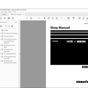 Komatsu 107E-1 Series Engine Shop Manual SEN00161-28 - PDF DOWNLOAD